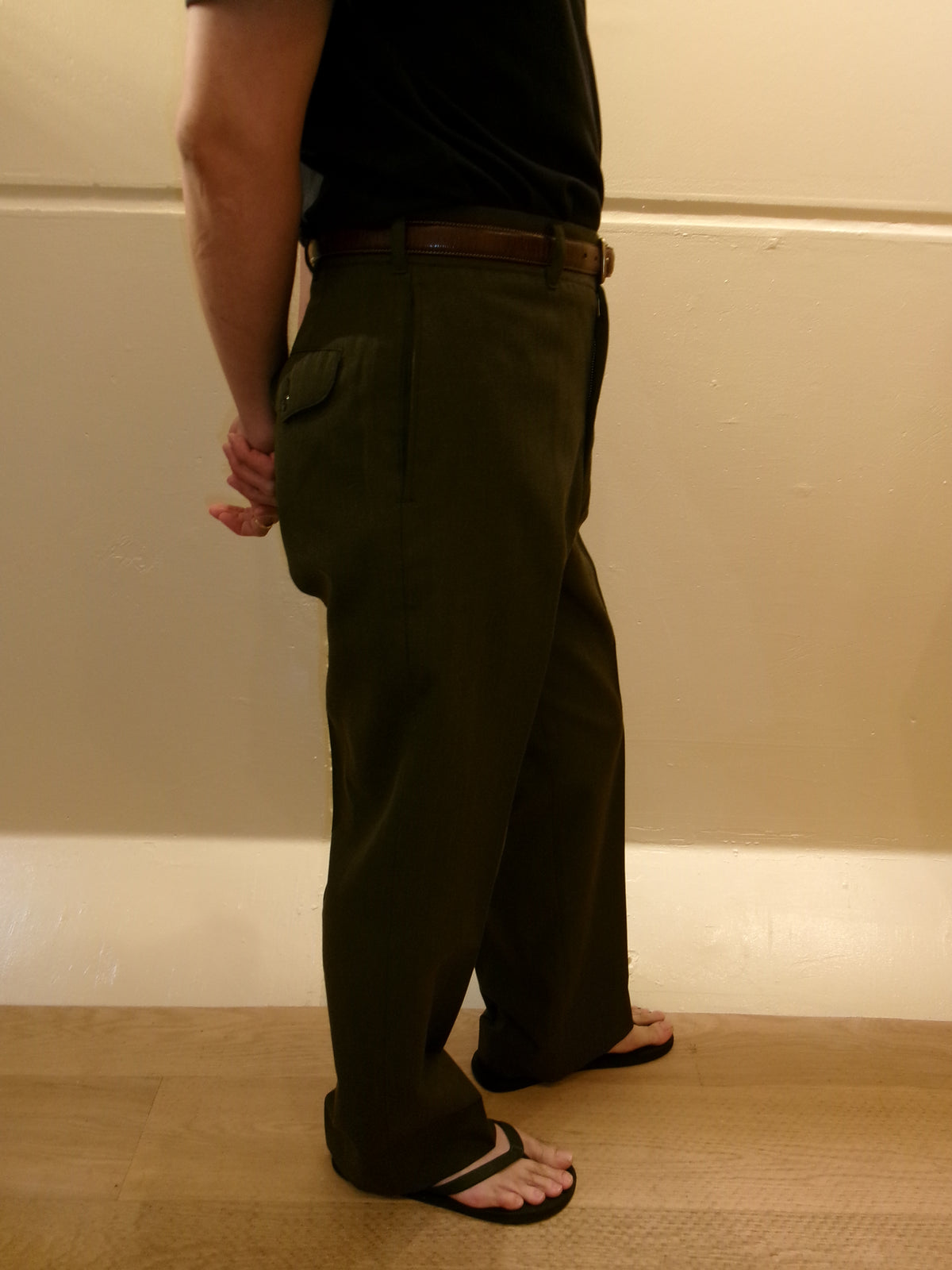 Vintage Dark Green Military Trousers