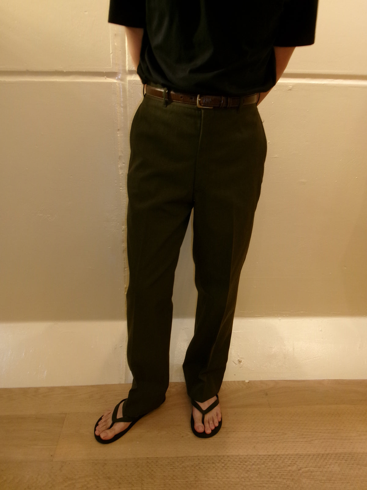 Vintage Dark Green Military Trousers