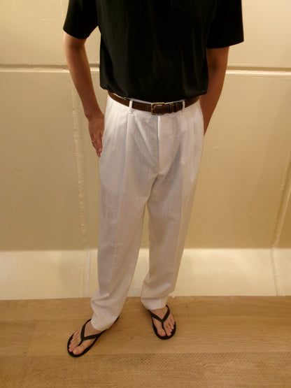 White linen slacks