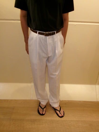 White linen slacks
