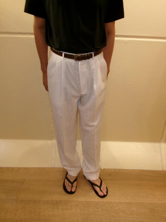 White linen slacks