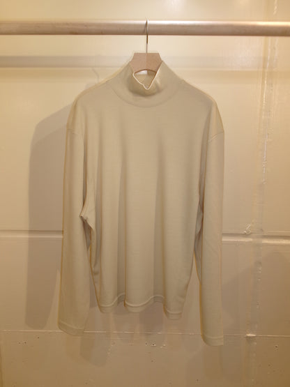 Cale Wool Mock Turtleneck Long Sleeve  -Yellow-