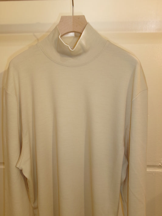 Cale Wool Mock Turtleneck Long Sleeve  -Yellow-