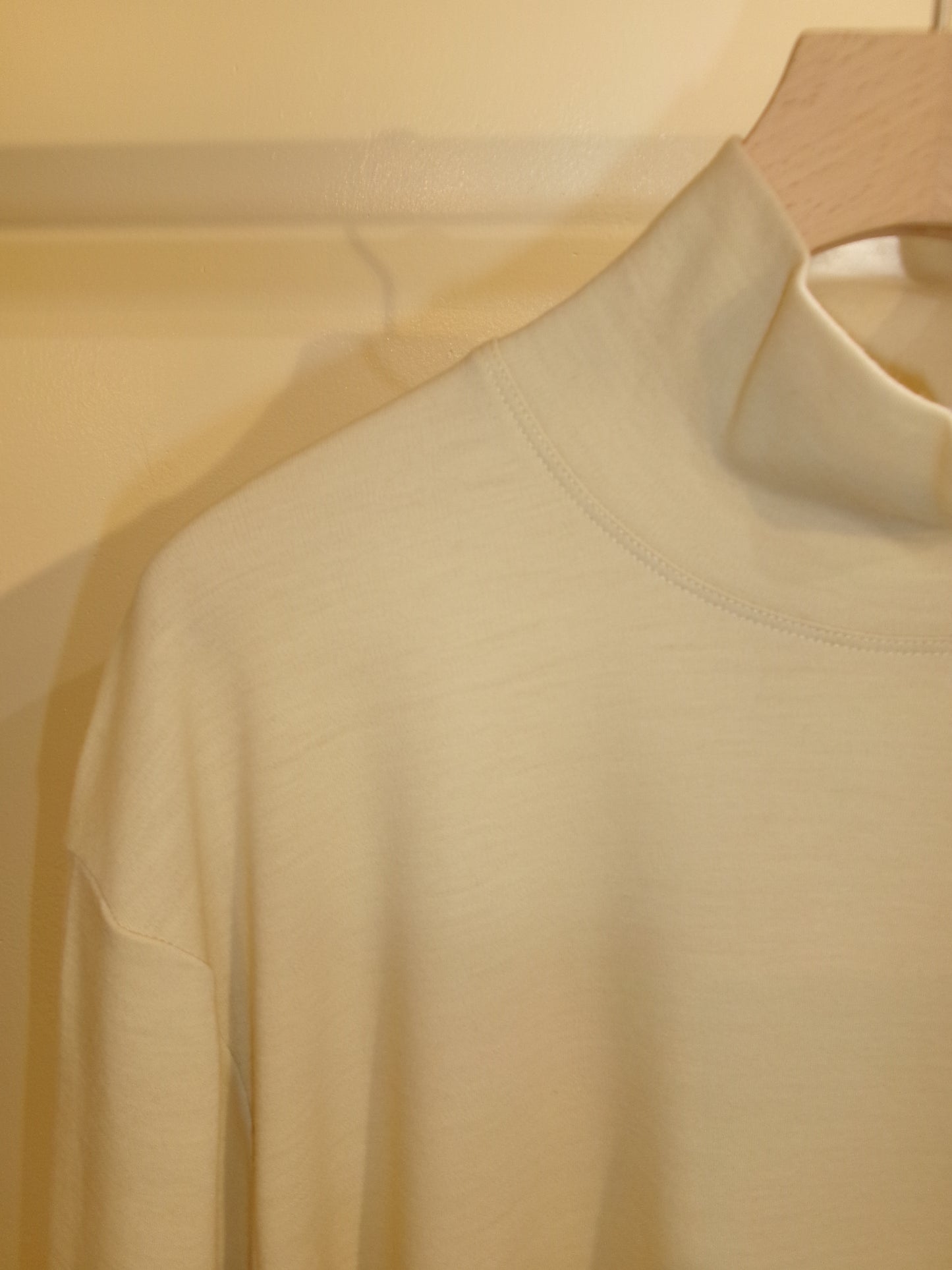 Cale Wool Mock Turtleneck Long Sleeve  -Yellow-