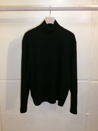Cale Wool Mock Turtleneck Long Sleeve  -Black-