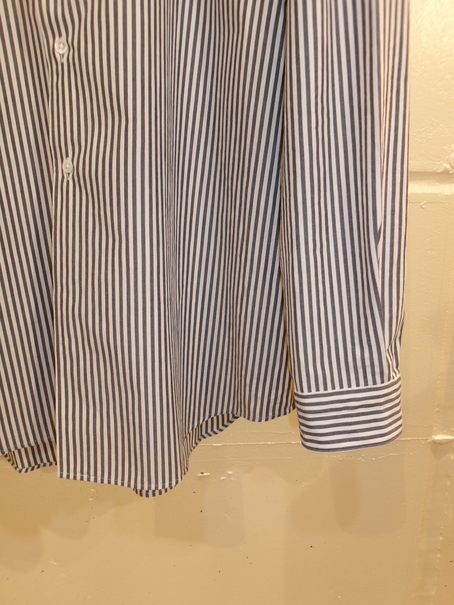 FUJI COTTON STRIPE SHIRT -Navy-