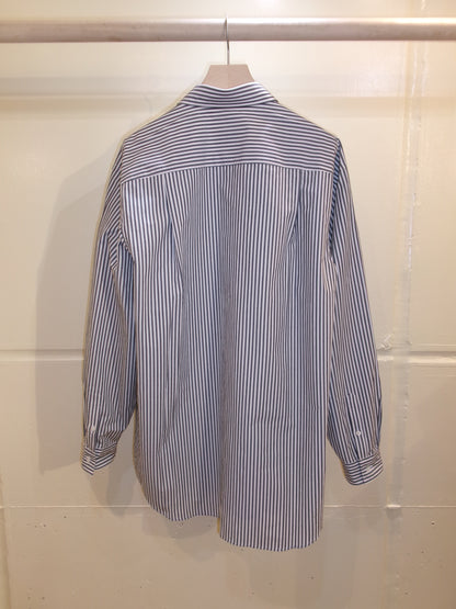 FUJI COTTON STRIPE SHIRT -Navy-