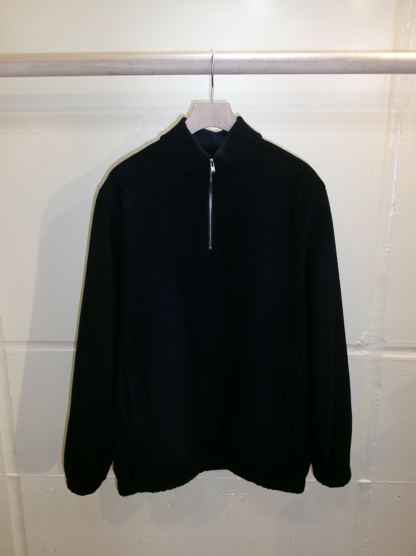 FUJI BRUSHED WOOL PULLOVER -NAVY-