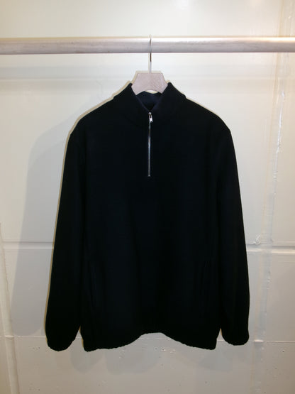 FUJI BRUSHED WOOL PULLOVER -NAVY-