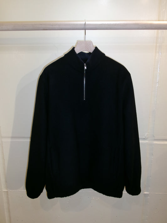 FUJI BRUSHED WOOL PULLOVER -NAVY-