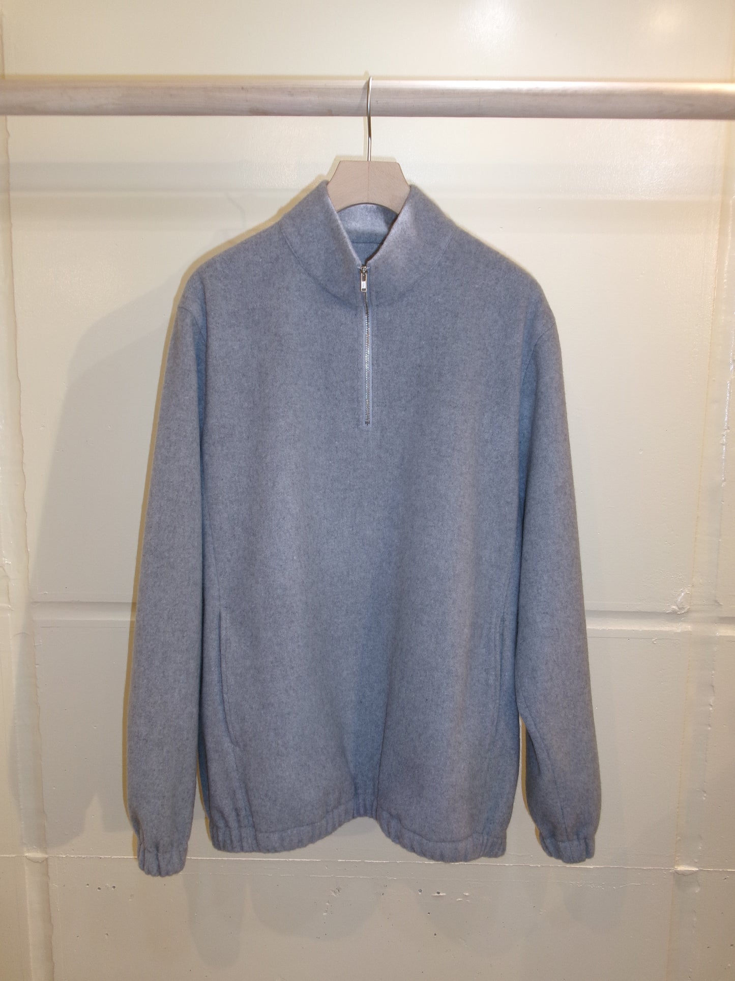 FUJI BRUSHED WOOL PULLOVER -Gray-