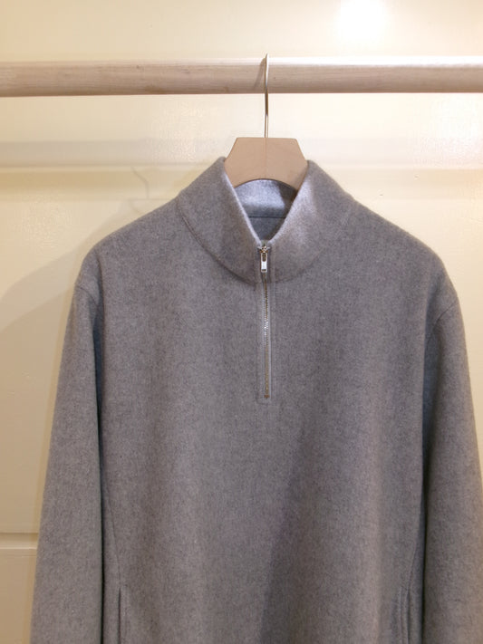 FUJI BRUSHED WOOL PULLOVER -Gray-