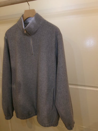 FUJI BRUSHED WOOL PULLOVER -Gray-