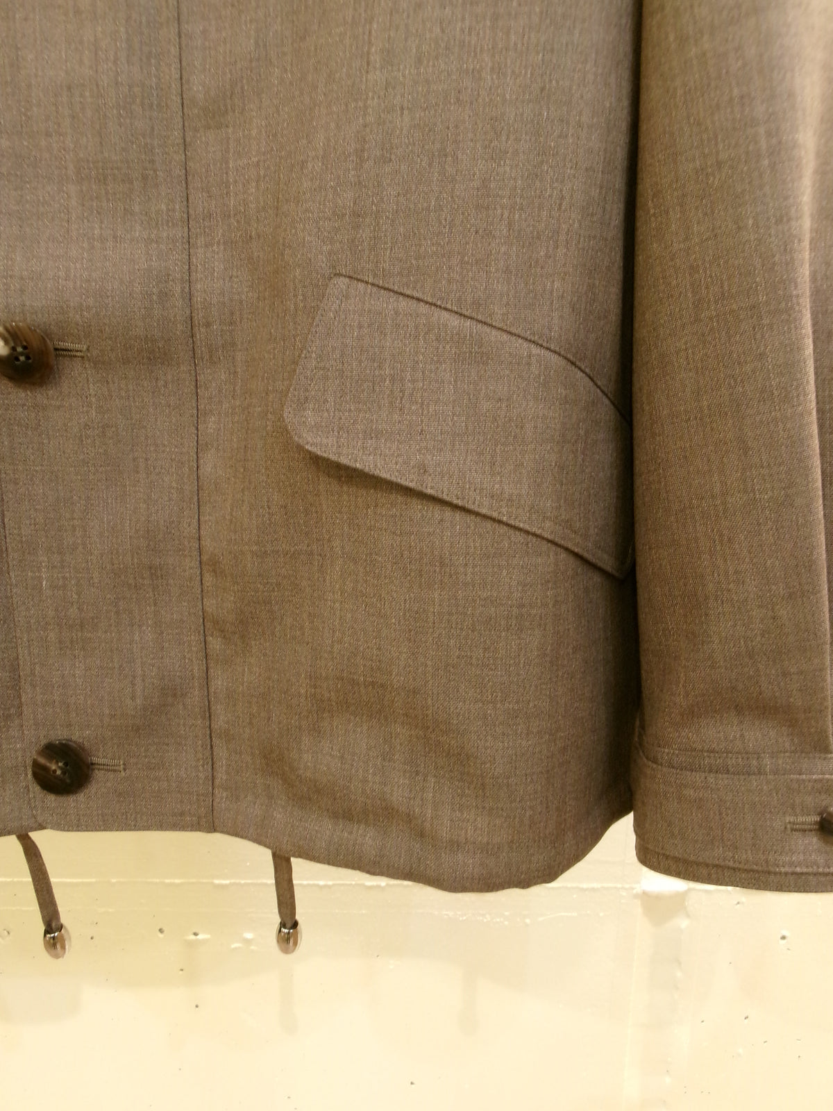 Cale Wool Stand Collar Button Coat