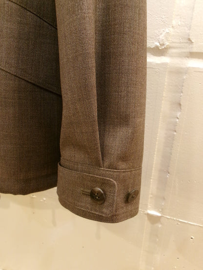 Cale Wool Stand Collar Button Coat
