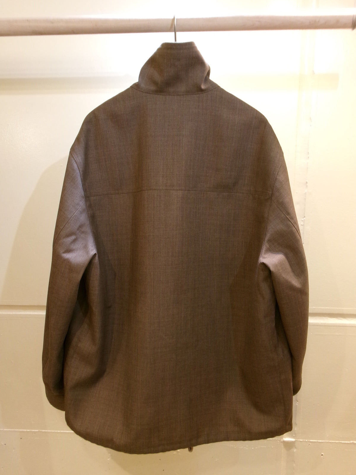 Cale Wool Stand Collar Button Coat