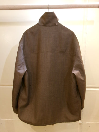 Cale Wool Stand Collar Button Coat