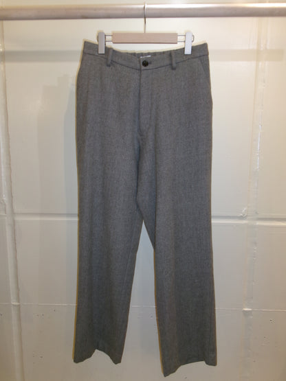 FUJI WOOL ELASTIC-WAIST TROUSERS -Brown-