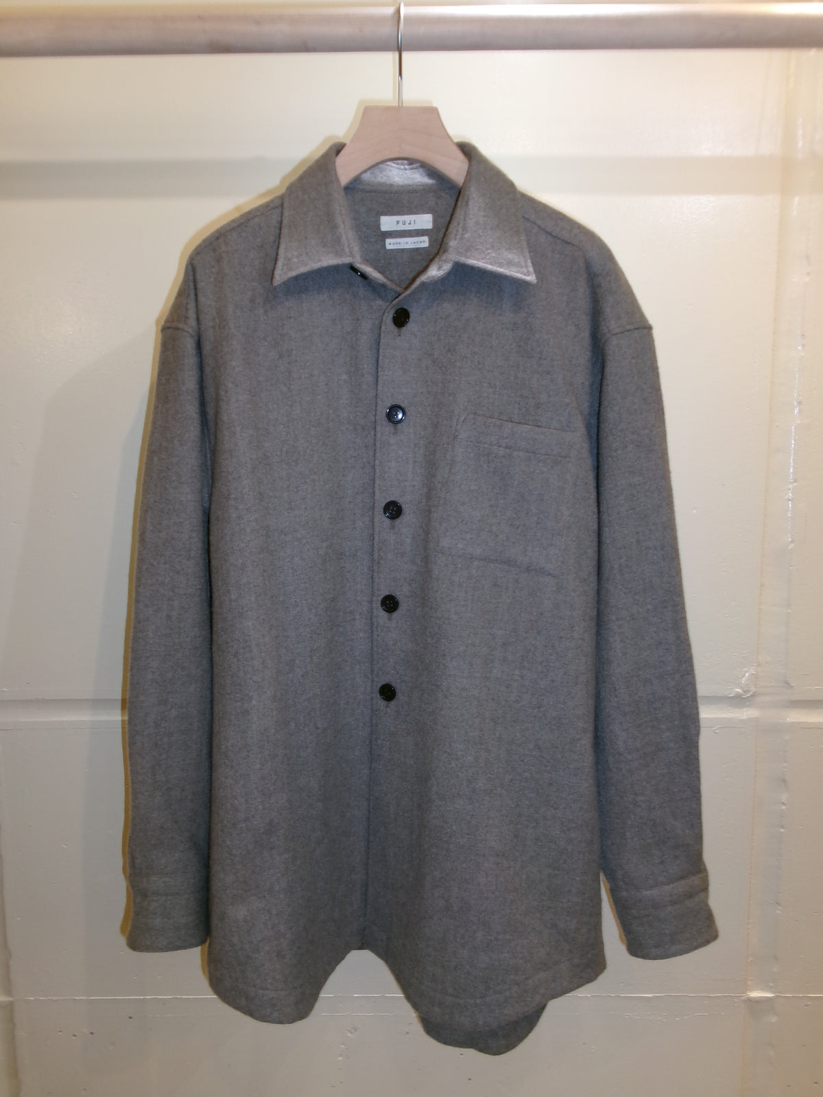 FUJI WOOL SHIRT JACKET -Brown-