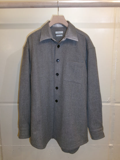 FUJI WOOL SHIRT JACKET -Brown-