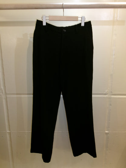 FUJI WOOL ELASTIC-WAIST TROUSERS -Navy-