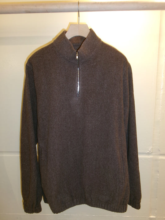 FUJI BRUSHED WOOL PULLOVER -Brown-