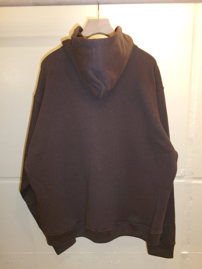 FUJI COTTON ZIP UP HOODIE -Brown-