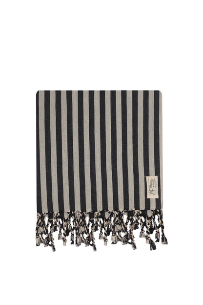 Mizar&Alcor Bath&Hand Towel -Striped Black-
