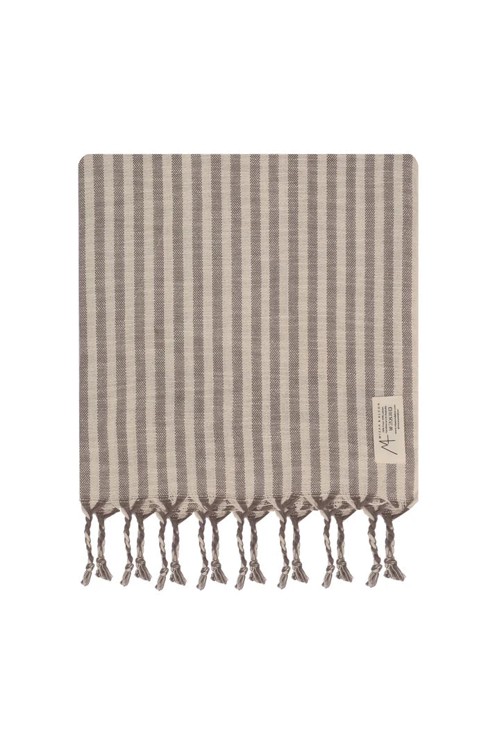 Mizar&Alcor Bath&Hand Towel -Striped Grey-