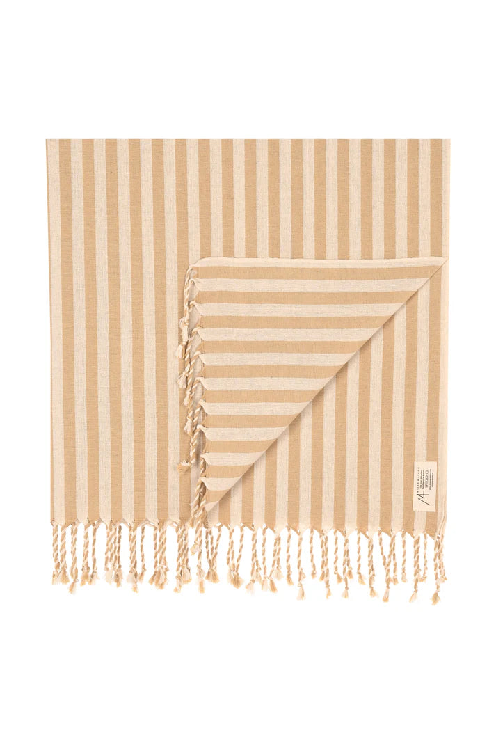 Mizar&Alcor Bath&Hand Towel -Striped Mustard-