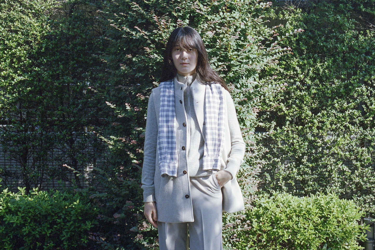 FUJI WOOL CASHMERE CORDUROY SLACKS -femme-