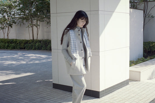 FUJI WOOL CASHMERE CORDUROY SLACKS -femme-