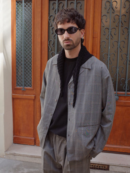 Ernie Palo Wool Check Shirt Jacket