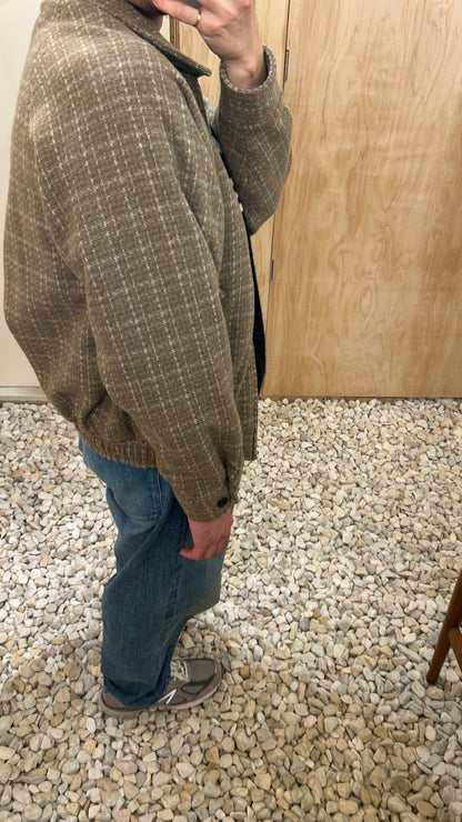 FUJI WOOL CHECK RAGLAN BLOUSON