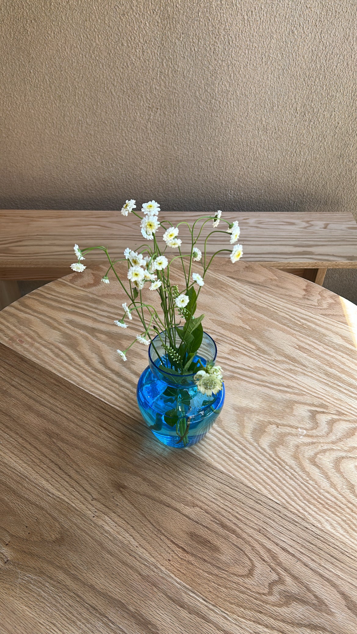 Blue glass vase