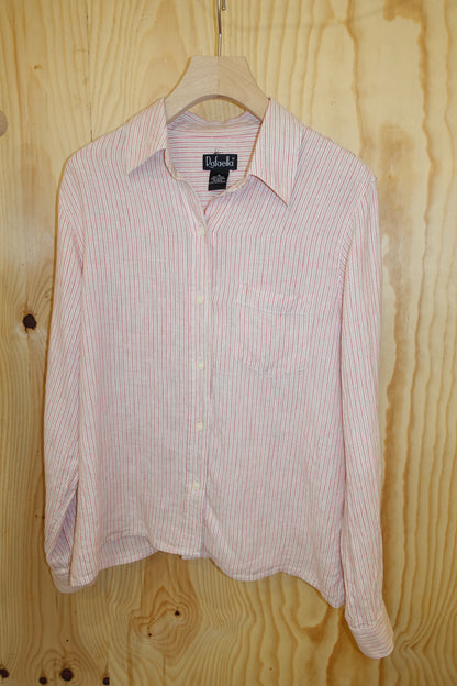 pink striped shirt