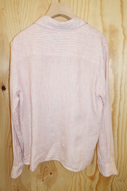 pink striped shirt