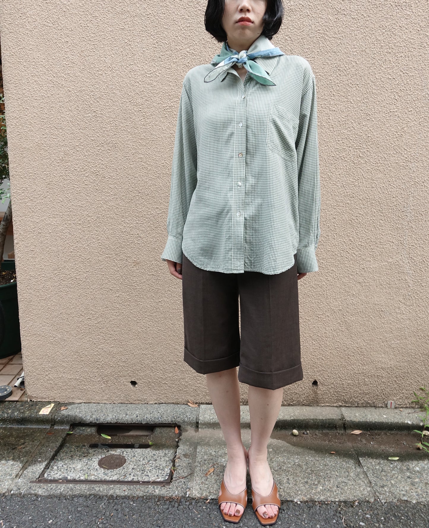 Silk Gingham Blouse