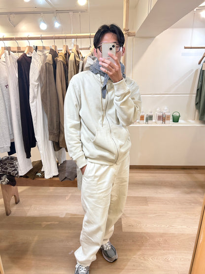 FUJI WHITE CASHMERE SCARF-GRAY-