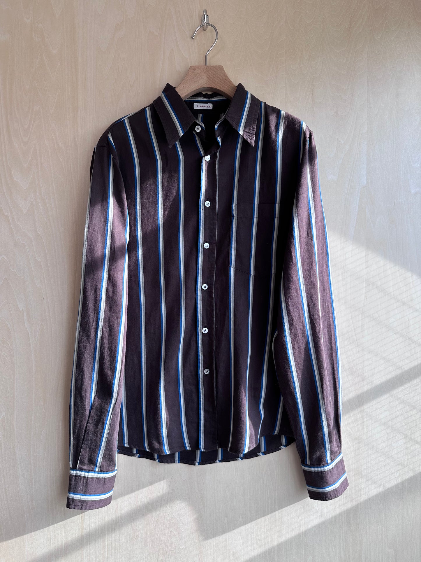 brown stripe shirt