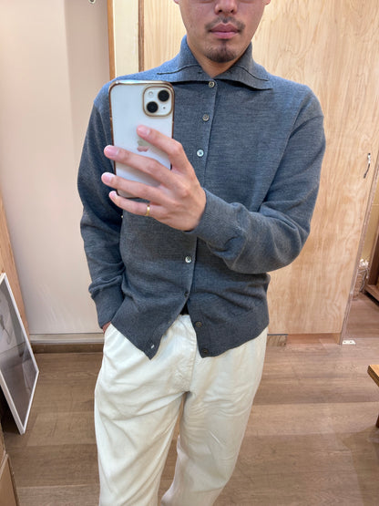 Ernie Palo Polo Kint Cardigan -Gray-
