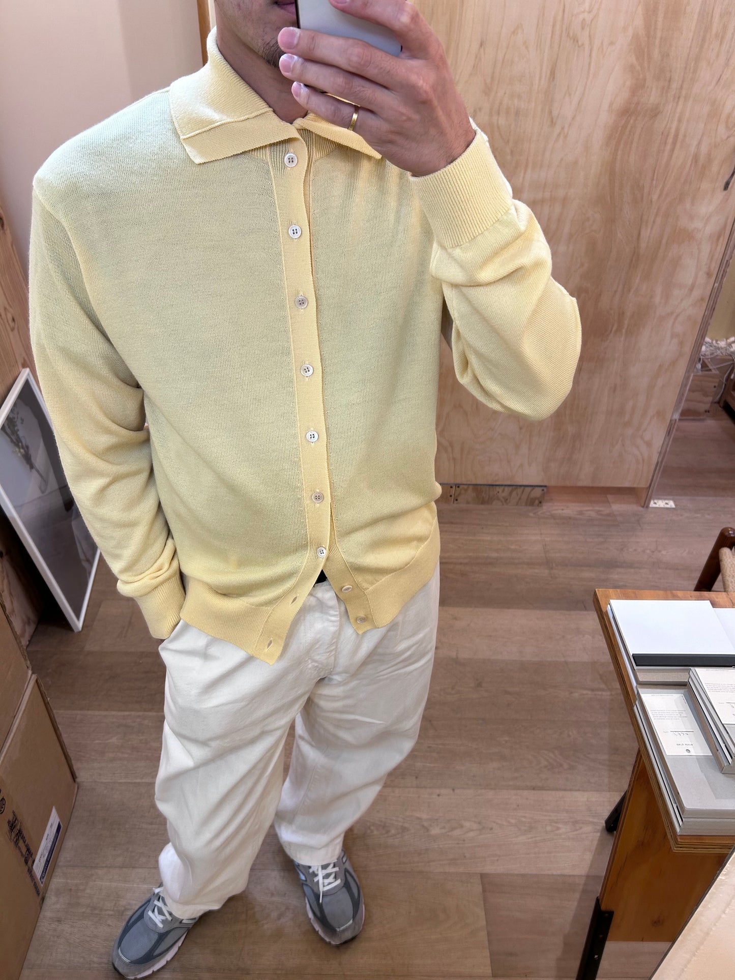 Ernie Palo Polo Kint Cardigan -Yellow-