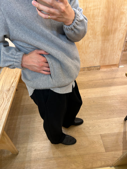 FUJI BRUSHED WOOL PULLOVER -Gray-