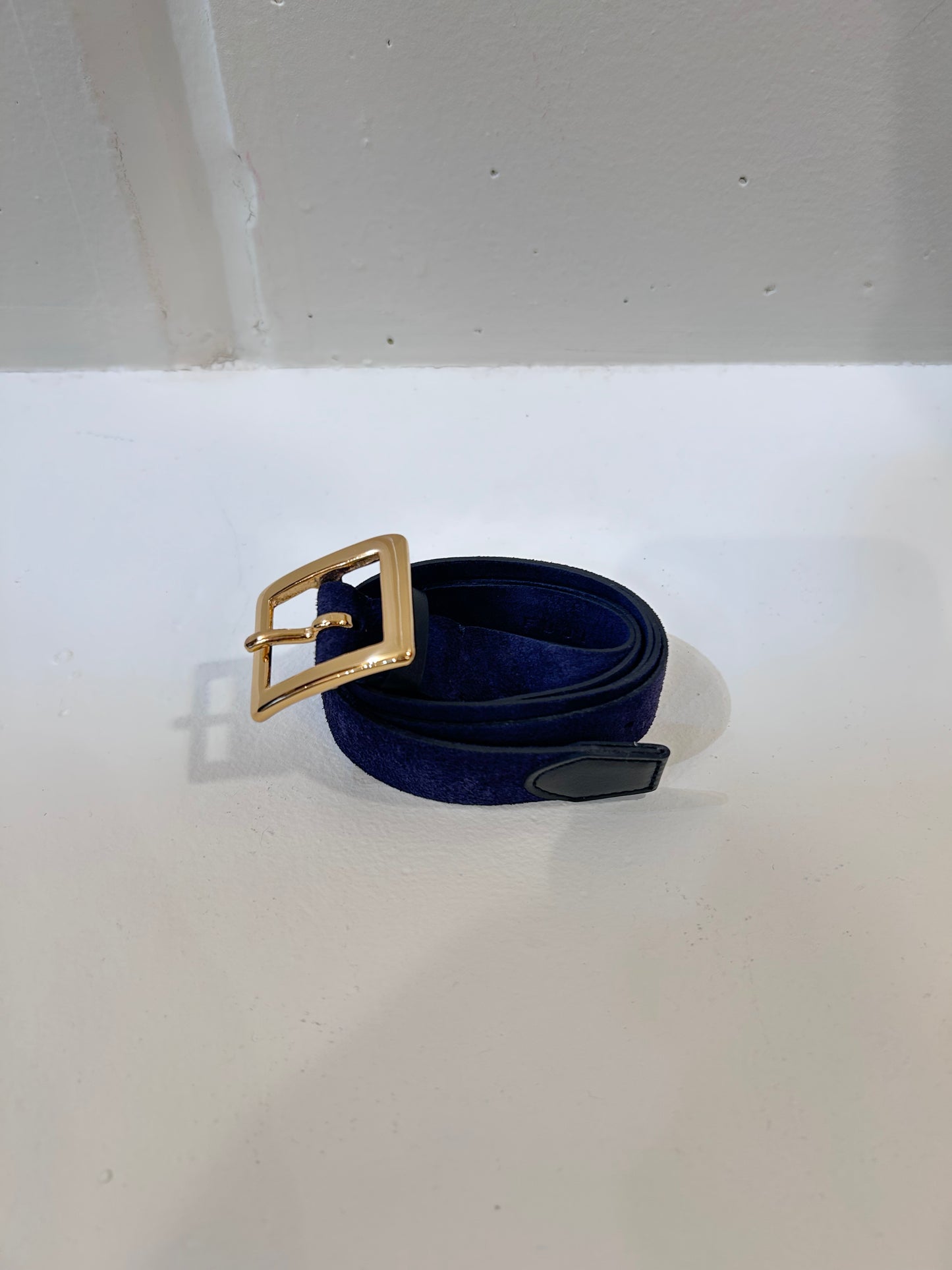 FUJI SUEDE BELT -NAVY-