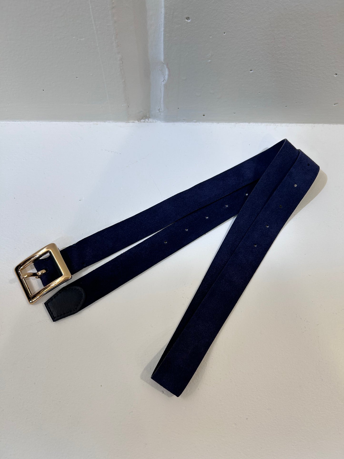 FUJI SUEDE BELT -NAVY-