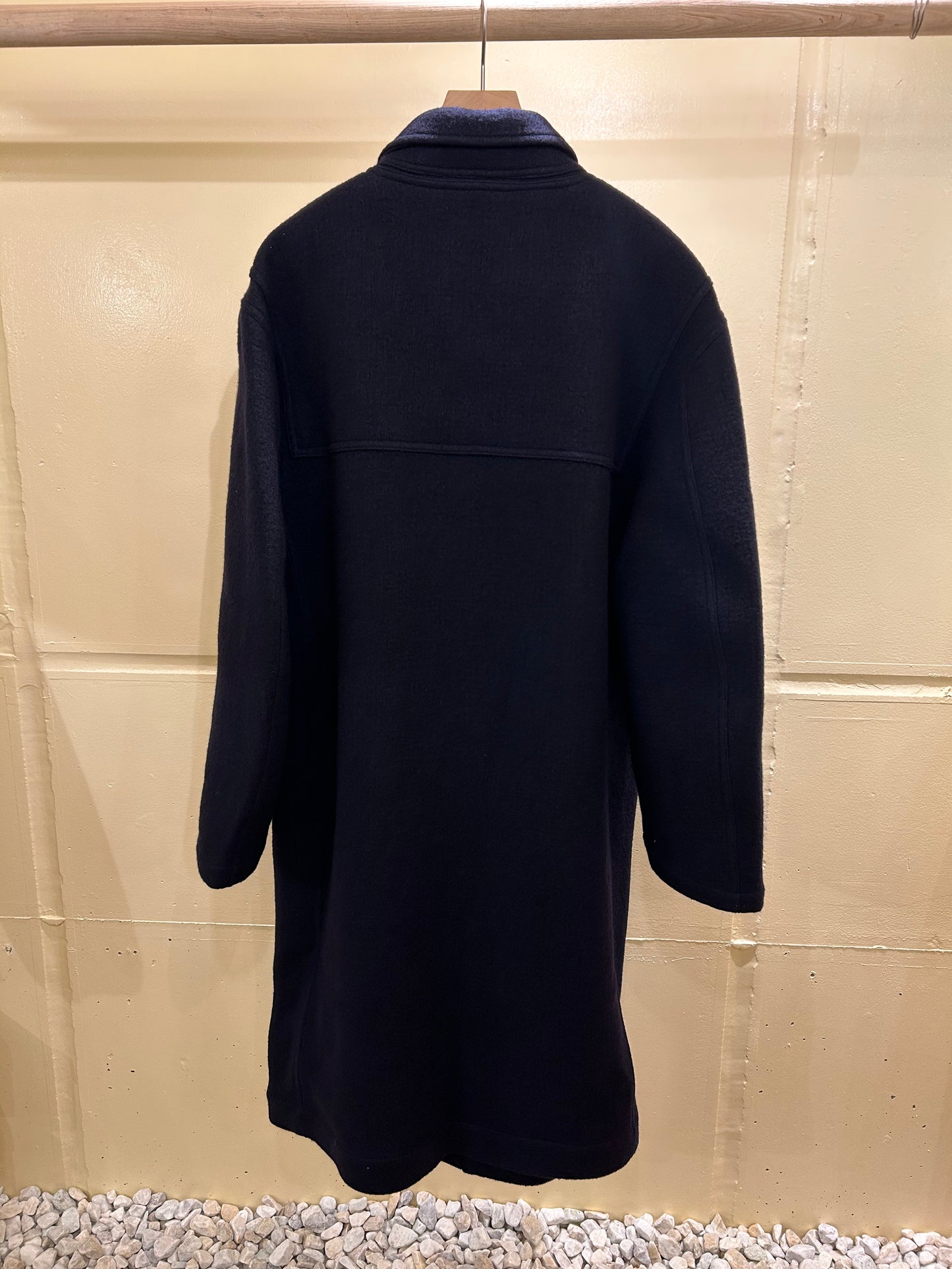 FUJI MELTON WOOL DUFFEL COAT -Navy-