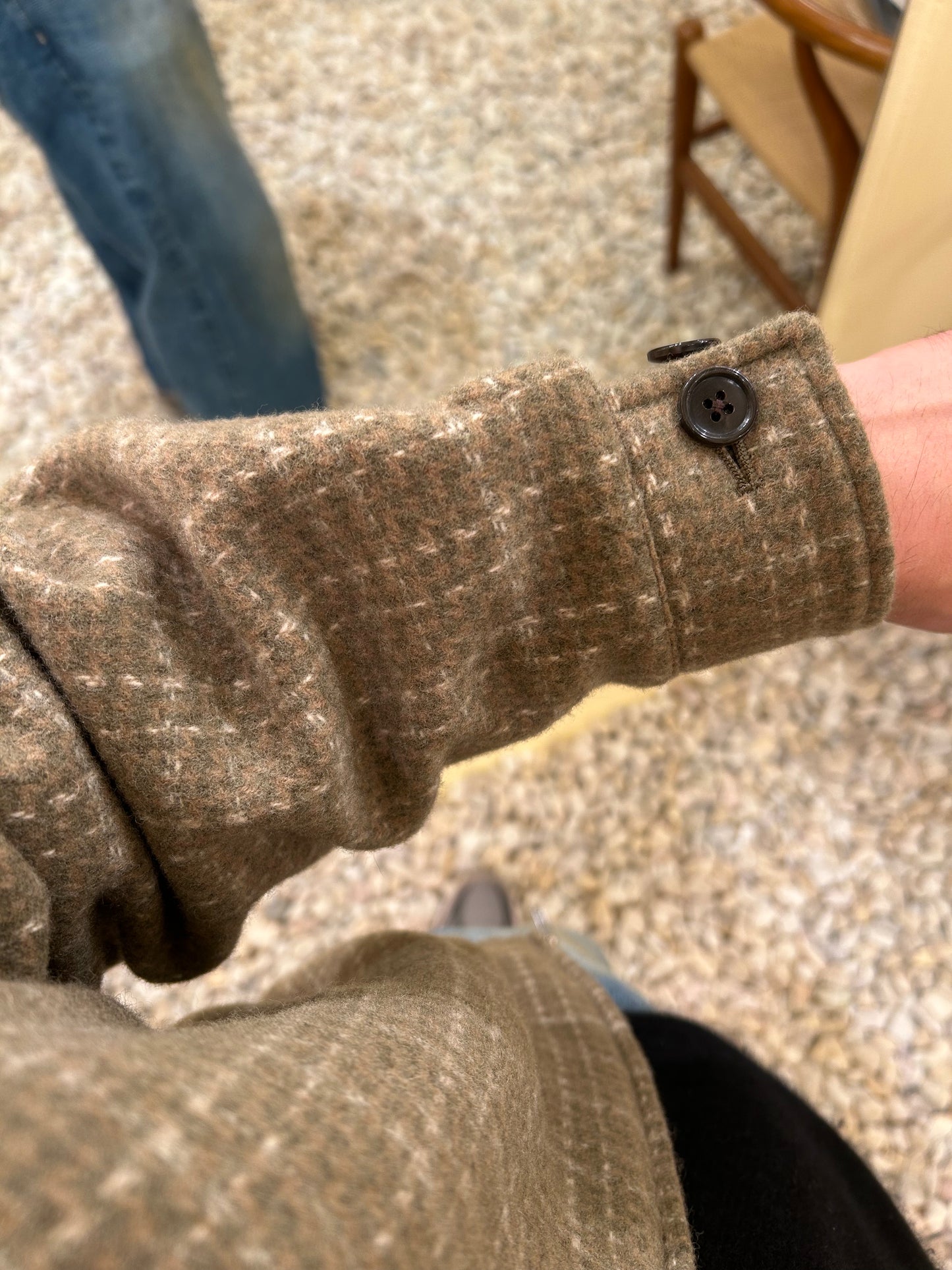 FUJI WOOL CHECK RAGLAN BLOUSON