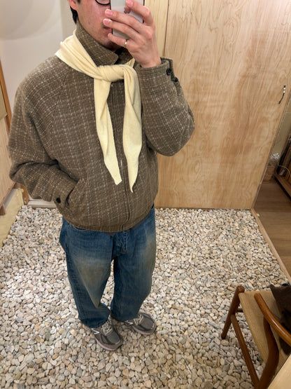 FUJI WOOL CHECK RAGLAN BLOUSON