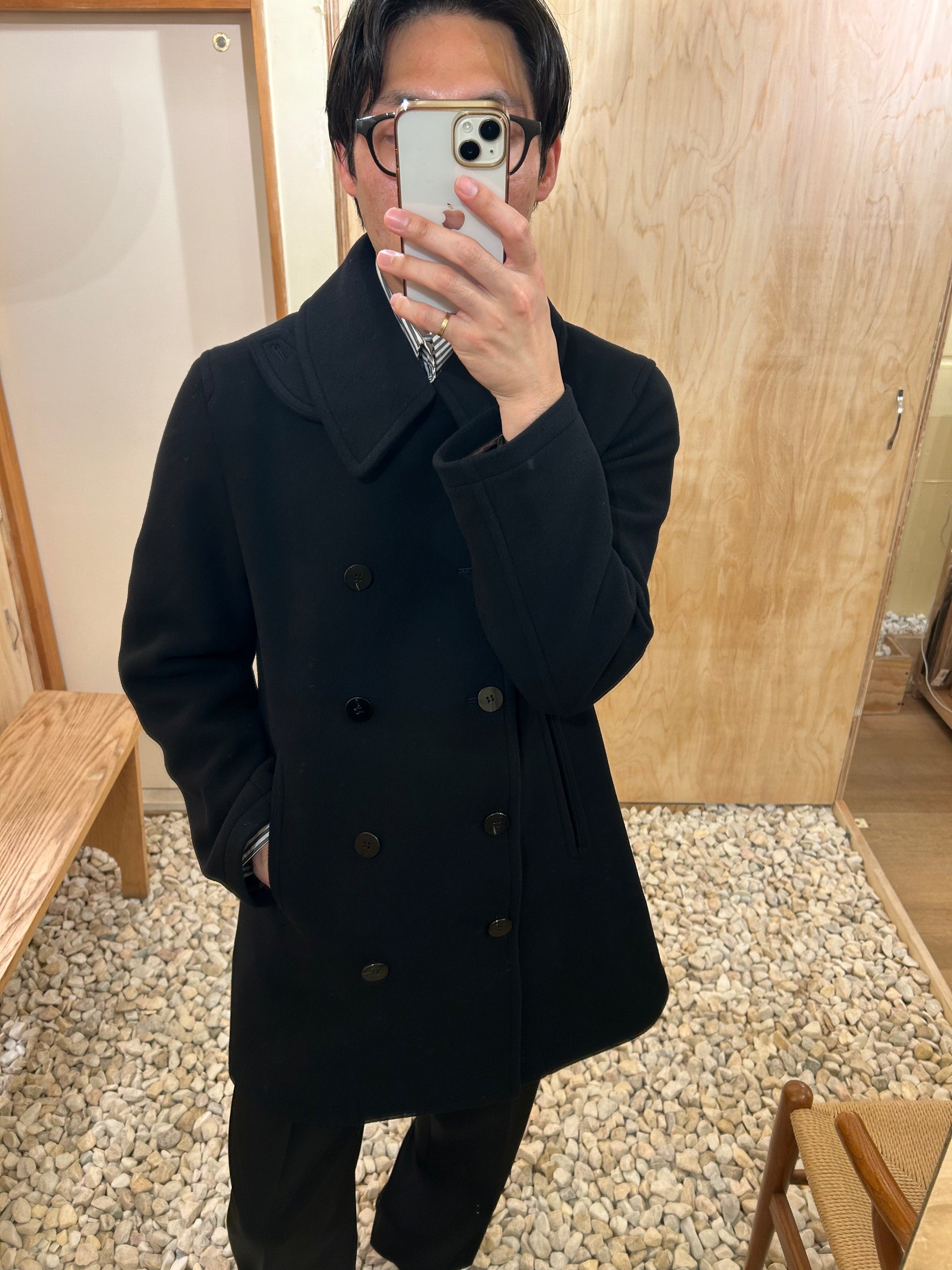 Cale Pea coat -Black-