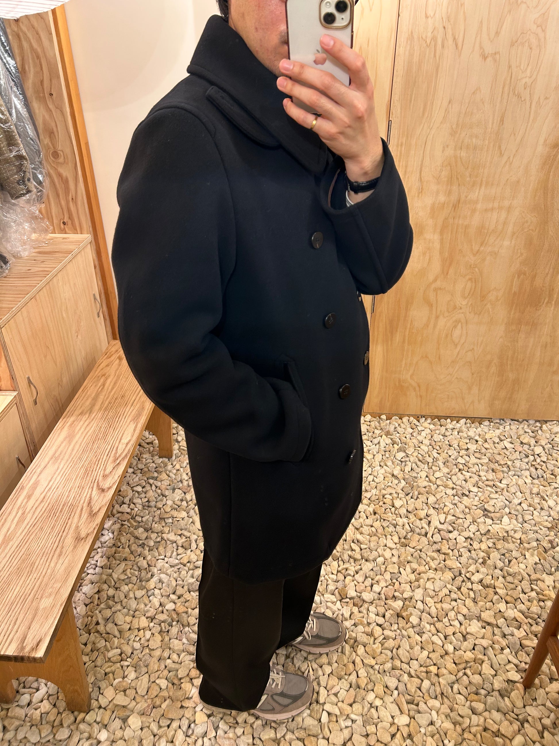 Cale Pea coat -Black-